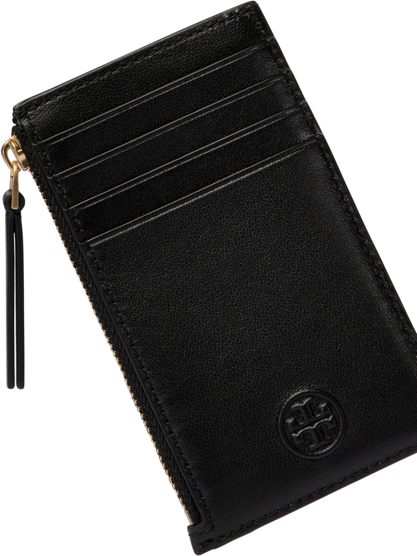 TORY BURCH Black   Fleming zippered card holder